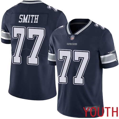 Youth Dallas Cowboys Limited Navy Blue Tyron Smith Home #77 Vapor Untouchable NFL Jersey->youth nfl jersey->Youth Jersey
